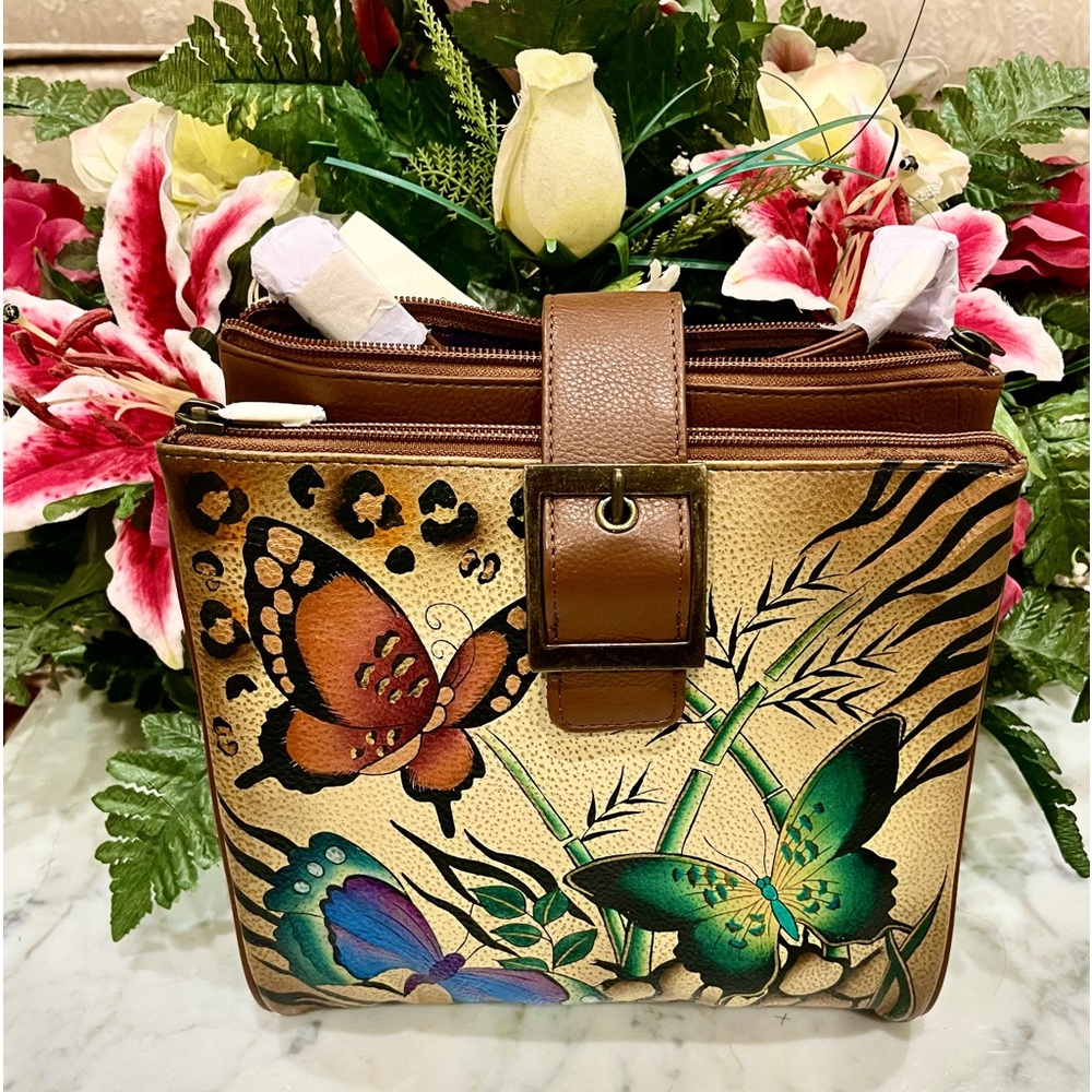 Anuschka Crossbody Organizer Built in Wallet